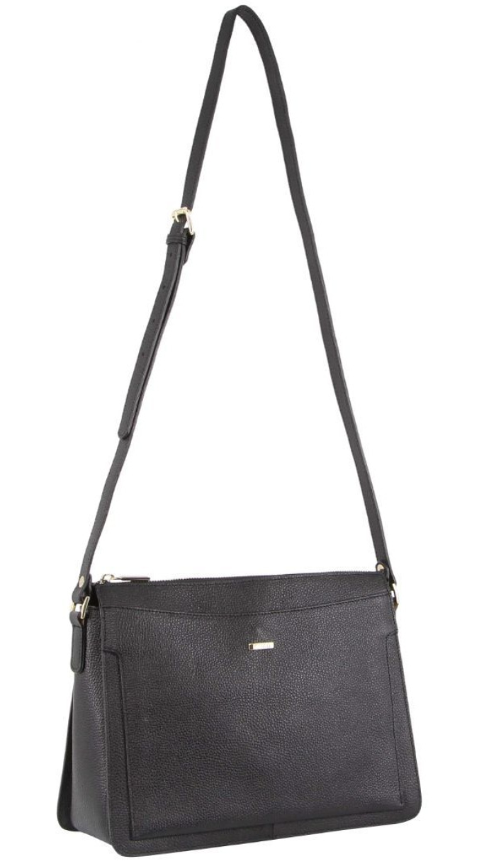 Load image into Gallery viewer, Morrissey Italian Structured Leather Cross Body Handbag Tote Bag (MO3162) - Black-2

