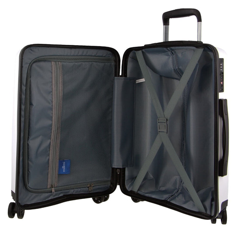 Load image into Gallery viewer, Pierre Cardin Inspired Milleni Cabin Luggage Bag Travel Carry On Suitcase 54cm (39L) - White-4
