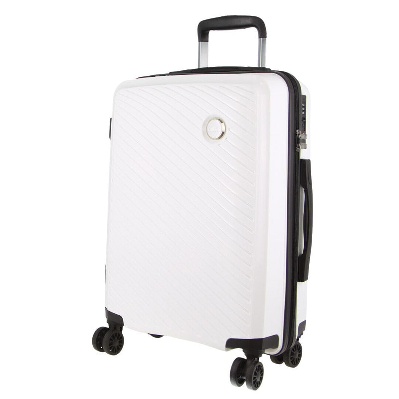 Load image into Gallery viewer, Pierre Cardin Inspired Milleni Cabin Luggage Bag Travel Carry On Suitcase 54cm (39L) - White-1
