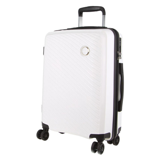Pierre Cardin Inspired Milleni Cabin Luggage Bag Travel Carry On Suitcase 54cm (39L) - White-1
