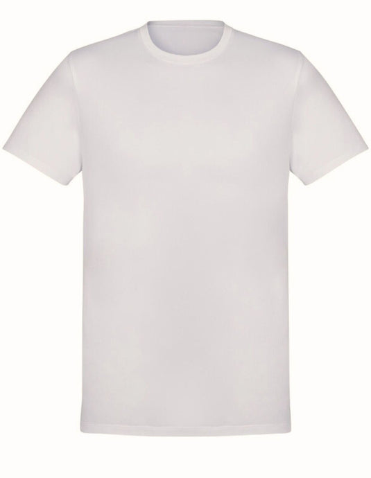Mens Plain 100% Cotton T-Shirt Basic Blank Casual Short Sleeve Tee Top in Off White-1