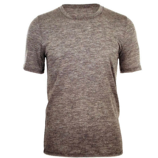 MERINO SKINS Mens Classic Crew Neck Tee Wool Thermal T-Shirt Short Sleeve - Ceramic-0