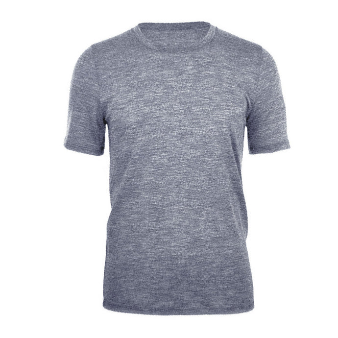 MERINO SKINS Mens Classic Crew Neck Tee Wool Thermal T-Shirt Short Sleeve - Soft Grey-0