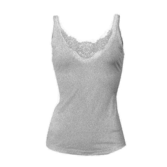 MERINO SKINS Ladies Dianthe Camisole Top Merino Wool Rich Thermals - Grey Marle-0