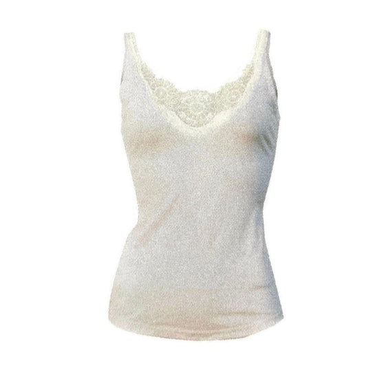 MERINO SKINS Ladies Dianthe Camisole Top Merino Wool Rich Thermals - Natural-0