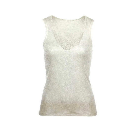 MERINO SKINS Ladies Dianthe Tank Top Thermal Merino Wool Rich Thermals - Natural-0