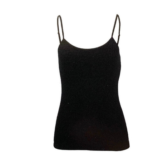 MERINO SKINS Ladies Camisole Merino Wool Thermal Underwear Top Warm Cami - Black-0