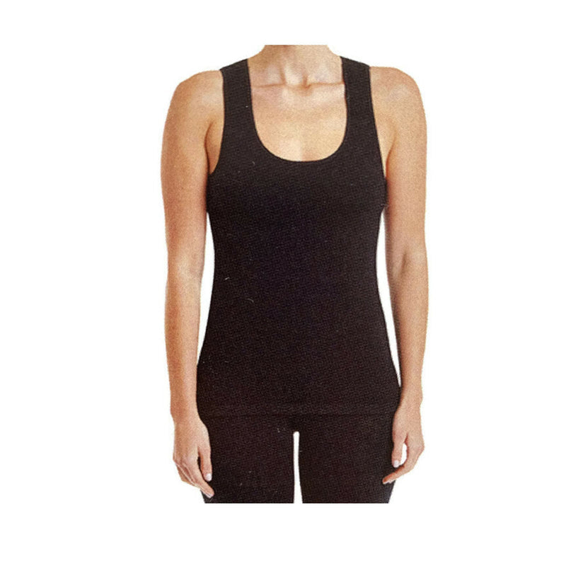 Load image into Gallery viewer, MERINO SKINS Ladies Scoop Neck Tank Top Sleeveless Wool Thermals - Black-0

