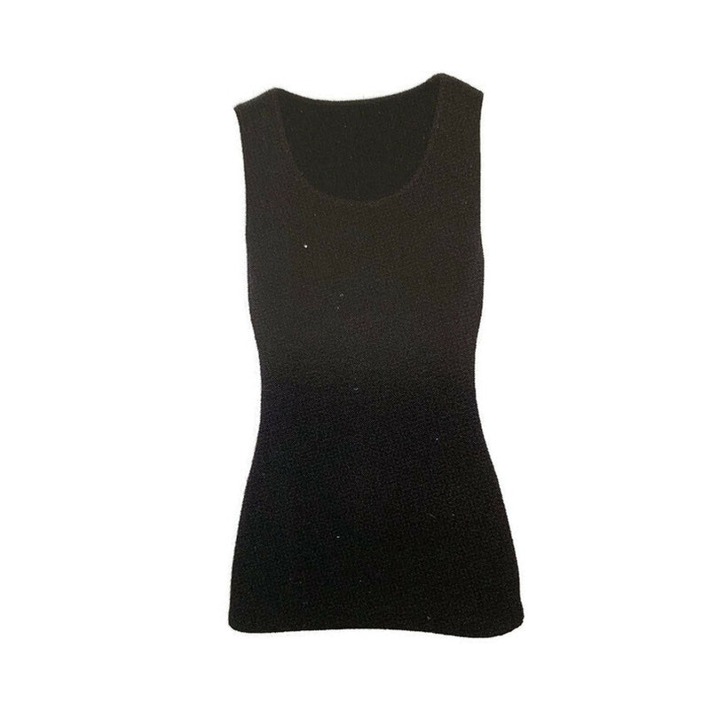 Load image into Gallery viewer, MERINO SKINS Ladies Scoop Neck Tank Top Sleeveless Wool Thermals - Black-3
