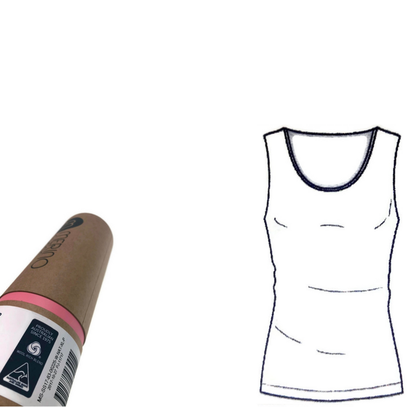 Load image into Gallery viewer, MERINO SKINS Ladies Scoop Neck Tank Top Sleeveless Wool Thermals Warm - Skin-0
