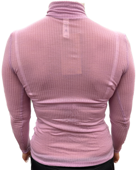 Merino Skins Womens Verona Funnel Neck Long Sleeve Thermal Underwear - Hyacinth-3