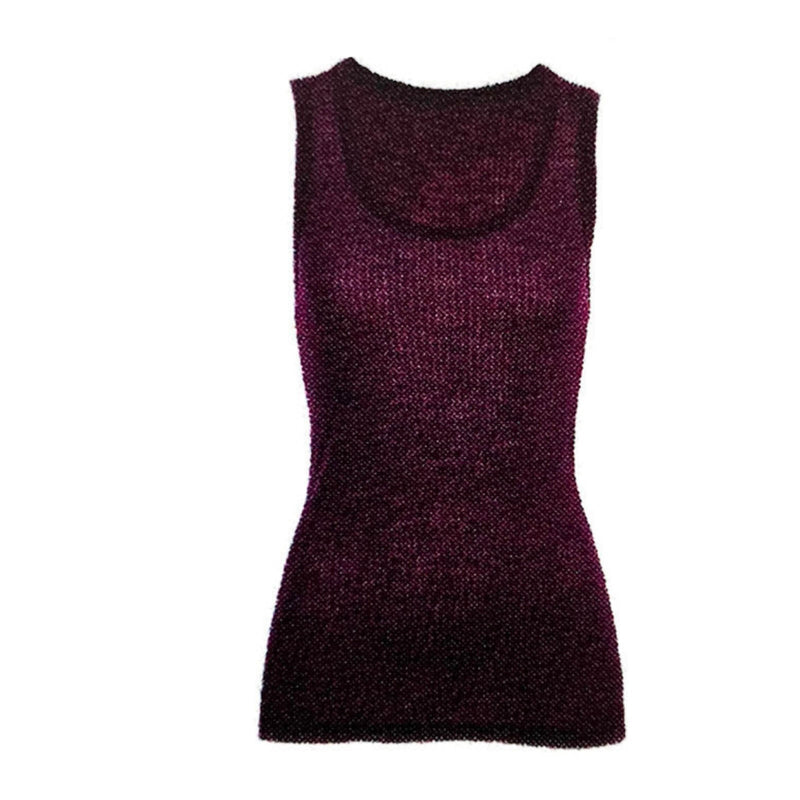 Load image into Gallery viewer, MERINO SKINS Wool Blend Ladies Verona V-Neck Tee Thermal Top Tank - Amaranth-0
