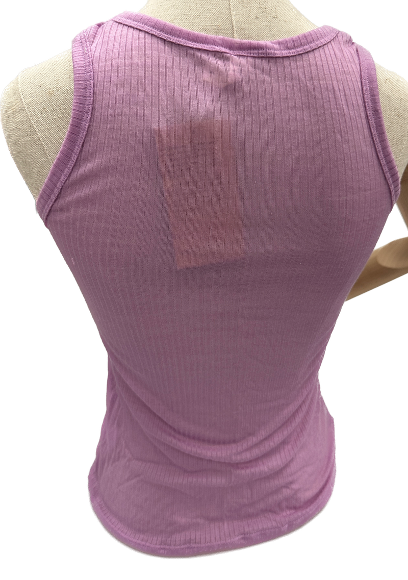 Load image into Gallery viewer, MERINO SKINS Wool Ladies V-Neck Tee Thermal Top Sleeveless Tank - Hyacinth-3
