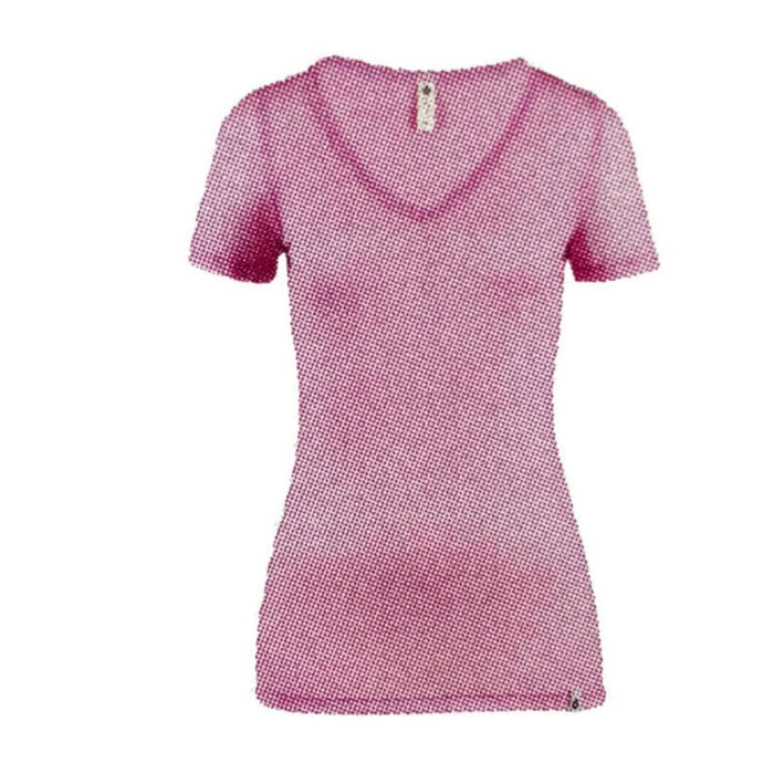 MERINO SKINS Ladies Verona V-Neck Tee Thermal Top Wool Blend Thermals - Hyacinth-0