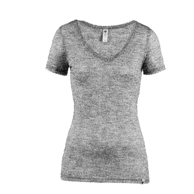Load image into Gallery viewer, MERINO SKINS Womens Verona V-Neck Tee Thermal Top Wool Blend - Soft Grey-0
