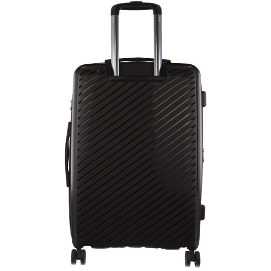 Monaco Checked Luggage Bag Travel Carry On Suitcase 65cm (82.5L) - Black-4