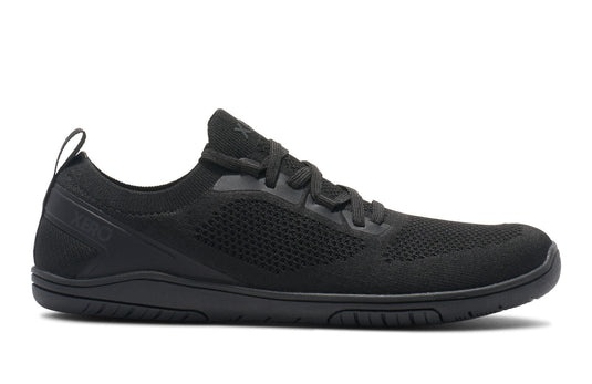Xero Womens Nexus Knit Barefoot Shoes Zero Drop Sneakers in Black/Black-0
