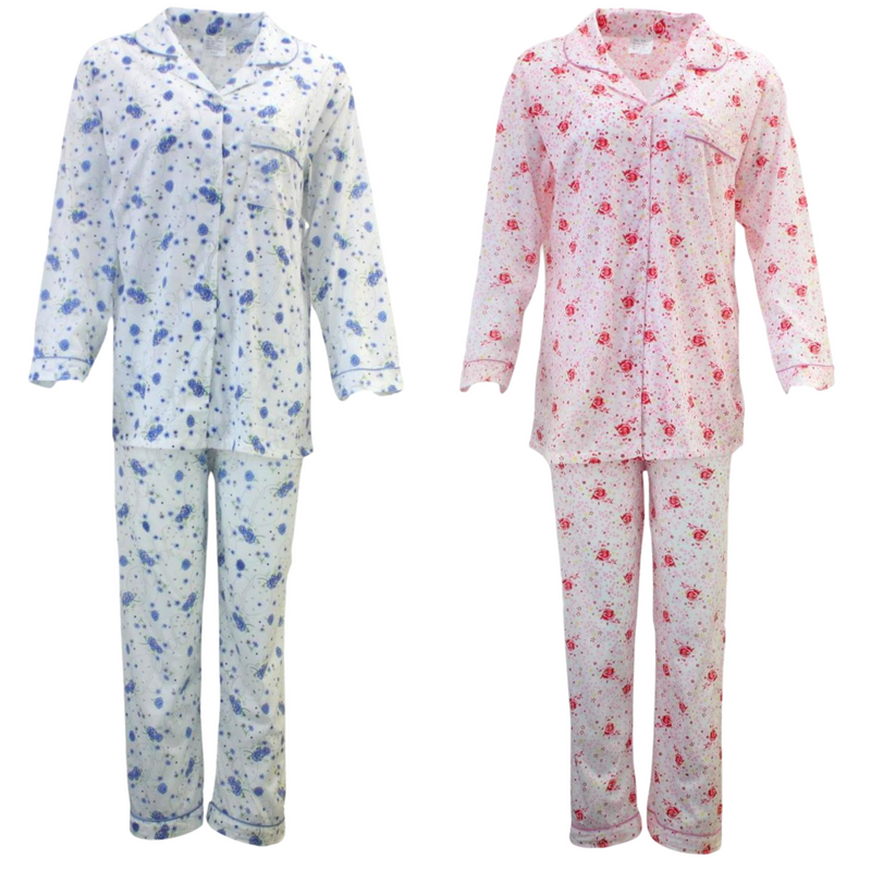 Load image into Gallery viewer, Womens PYJAMAS PJs Set Pajamas Ladies Cotton PJ Womens Long Sleeve Sleepwear-1
