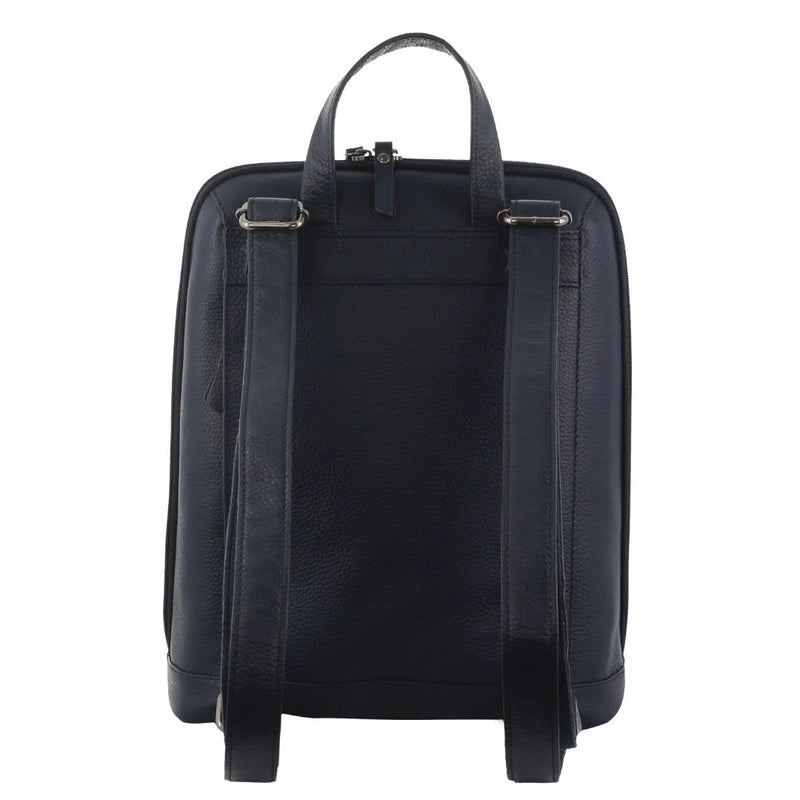 Load image into Gallery viewer, Milleni Ladies Backpack Nappa Leather Womens Shoulder Bag Rucksack Travel - Navy-3
