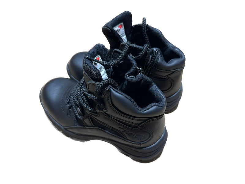 Load image into Gallery viewer, Telas Ankle Cut Leather Combat w Side Zip Boots Shoes EEE - Black-3
