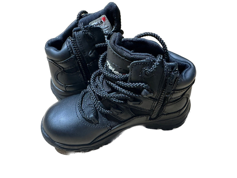 Load image into Gallery viewer, Telas Ankle Cut Leather Combat w Side Zip Boots Shoes E - Black-3
