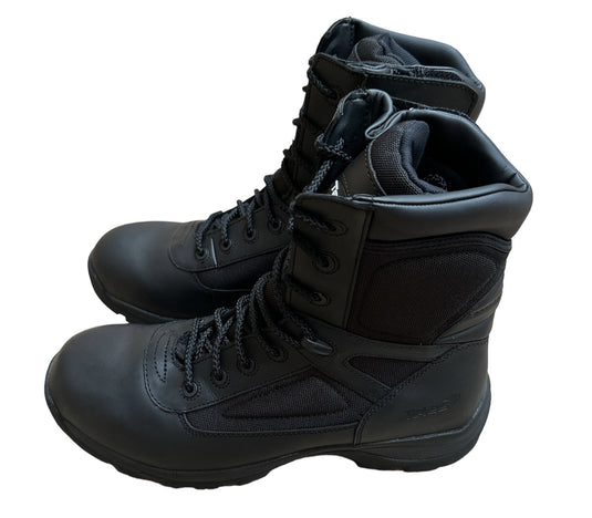 Telas Leather Combat w Side Zip Boots E Tactical Police Military Cadet - Black-1