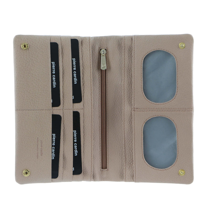 Load image into Gallery viewer, Pierre Cardin Ladies Womens Genuine Leather Bi-Fold RFID Purse Wallet - Blush-1
