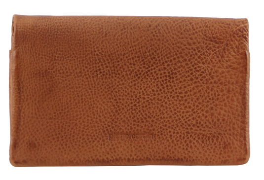 Pierre Cardin Ladies Womens Genuine Leather Bi-Fold RFID Purse Wallet - Cognac-0