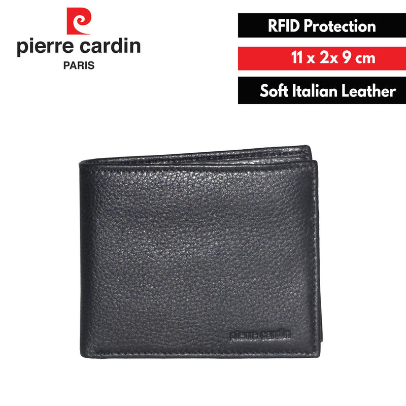Load image into Gallery viewer, Pierre Cardin Mens Wallet RFID Blocking Genuine Italian Leather - Black-1
