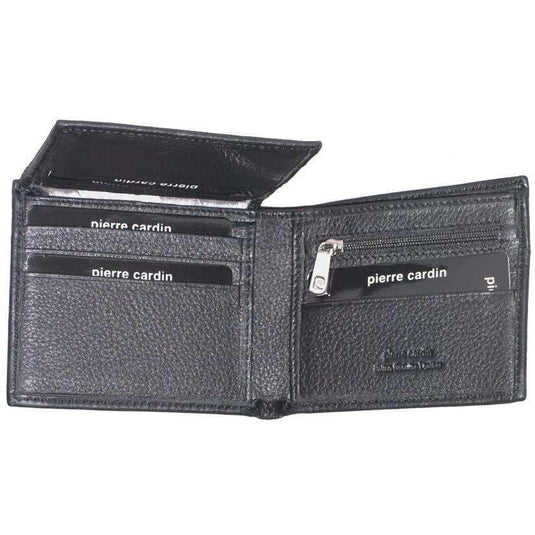 Pierre Cardin Mens Wallet RFID Blocking Genuine Italian Leather - Black-3
