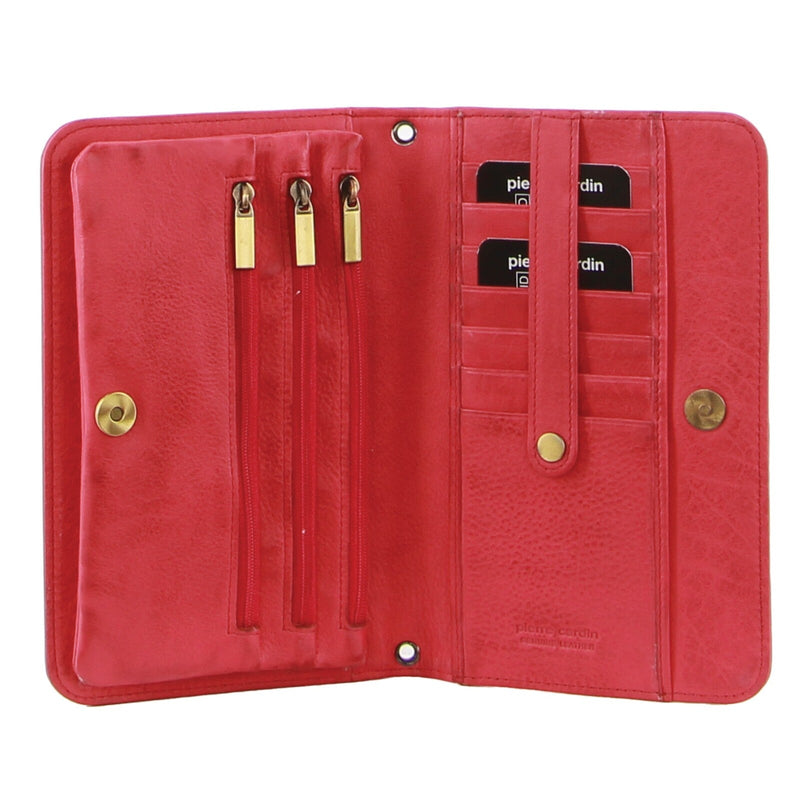 Load image into Gallery viewer, Pierre Cardin Ladies Womens Clutch Leather Wallet Purse RFID Protected - Pink-3

