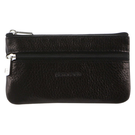 Pierre Cardin Ladies Womens Genuine Leather RFID Coin Purse Wallet - Black-0