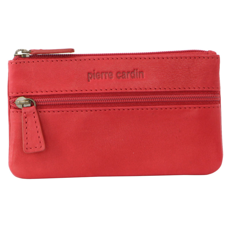 Load image into Gallery viewer, Pierre Cardin Ladies Womens Genuine Leather RFID Coin Purse Wallet - Red-1
