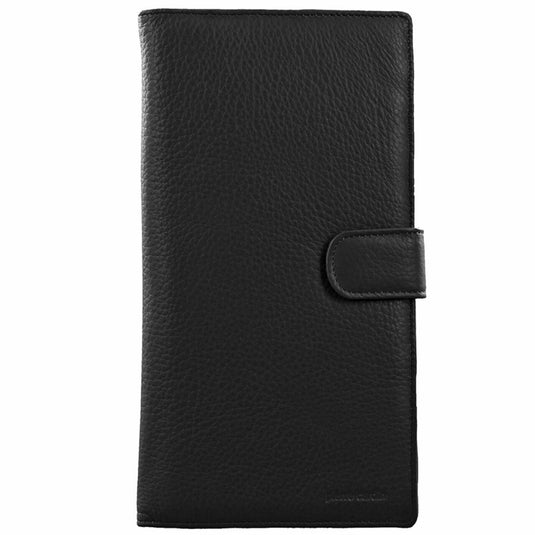 Pierre Cardin Leather Passport Holder Travel Wallet w/ RFID Protection - Black-2