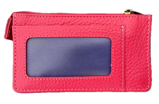 Pierre Cardin Womens Soft Italian Leather Coin Purse Holder Wallet - Hot Pink-2