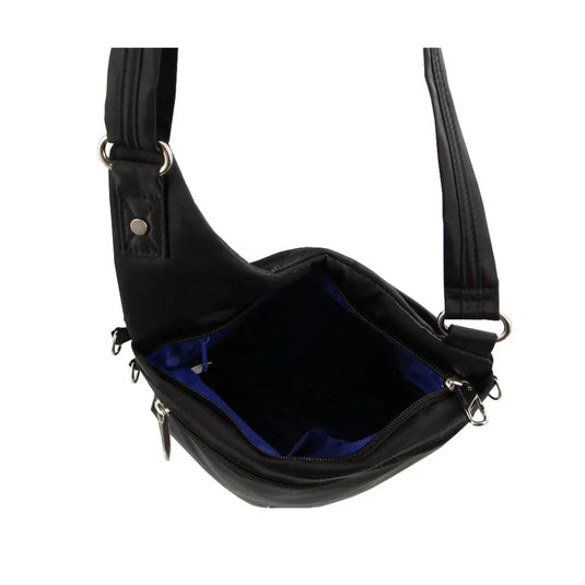 Pierre Cardin RFID Cross Body Bag Travel Anti-Theft Slash Proof - Black-4