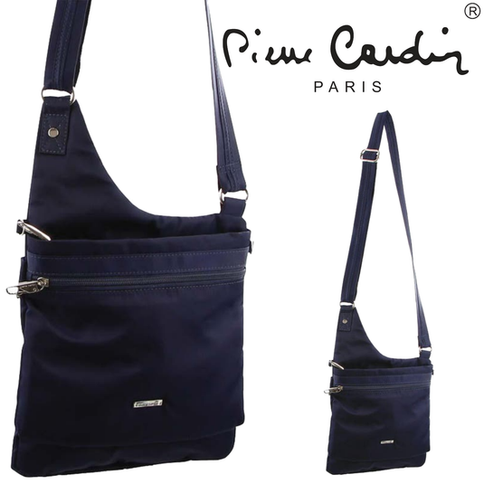Pierre Cardin RFID Cross Body Bag Travel Anti-Theft Slash Proof Sling - Navy-1