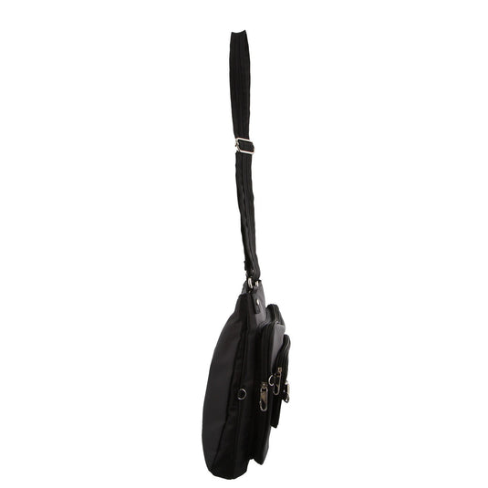 Pierre Cardin Nylon Cross Body RFID Anti-Theft Slash Proof Bag - Black-2