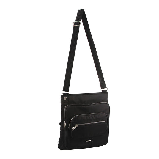 Pierre Cardin Nylon Cross Body RFID Anti-Theft Slash Proof Bag - Black-0