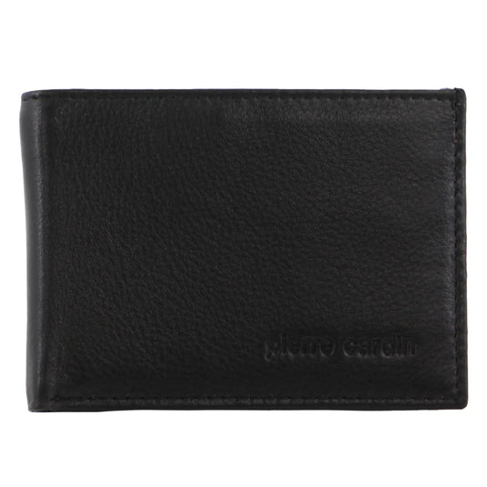 Pierre Cardin Mens Leather RFID Italian Two-Tone Wallet - Black Cognac-3