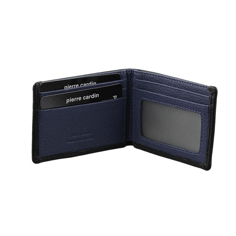 Load image into Gallery viewer, Pierre Cardin Mens Leather RFID Italian Two-Tone Wallet - Black/Navy-0
