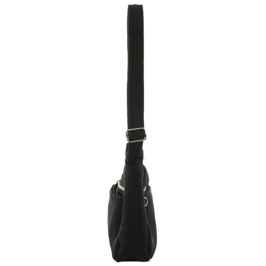 Pierre Cardin Nylon Cross Body RFID Anti-Theft Slash Proof Travel Bag - Black-4