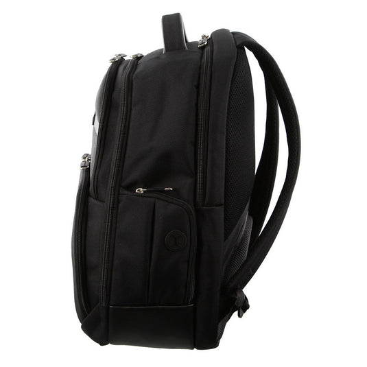 Pierre Cardin 30L Large Backpack Bag w 15" Laptop Sleeve Travel Luggage RFID - Black-2