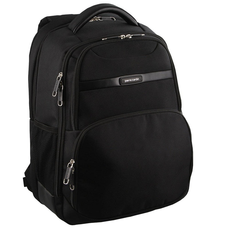 Load image into Gallery viewer, Pierre Cardin 30L Large Backpack Bag w 15" Laptop Sleeve Travel Luggage RFID - Black-1
