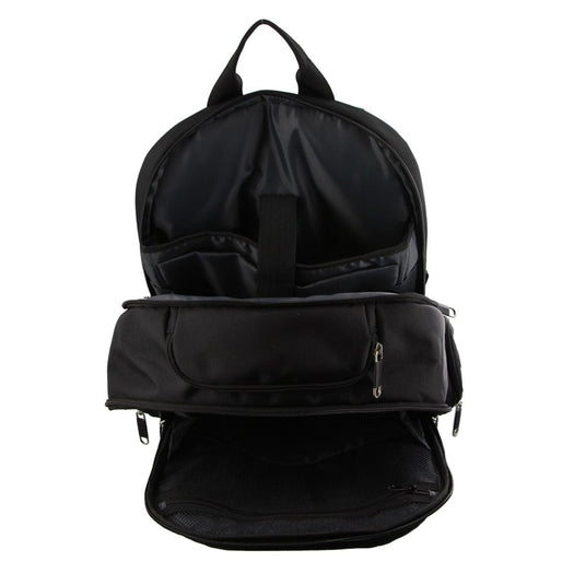 Pierre Cardin 30L Large Padded Backpack Bag w 13" Laptop Sleeve Travel Luggage - Black-2