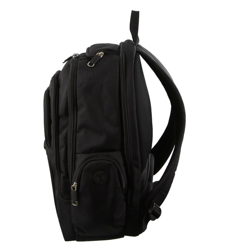 Load image into Gallery viewer, Pierre Cardin 30L Large Padded Backpack Bag w 13" Laptop Sleeve Travel Luggage - Black-3
