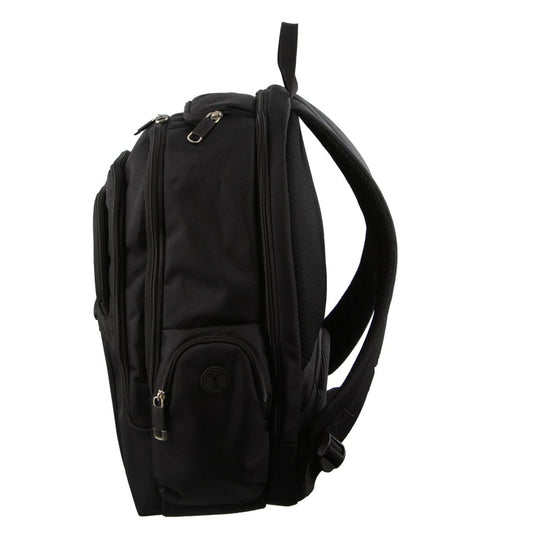 Pierre Cardin 30L Large Padded Backpack Bag w 13" Laptop Sleeve Travel Luggage - Black-3