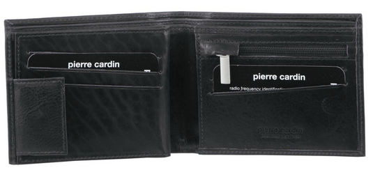 Pierre Cardin Mens Soft Rustic Leather RFID Protected Wallet - Black-1