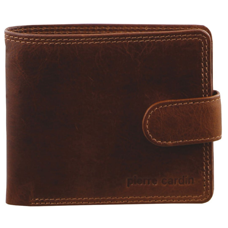 Load image into Gallery viewer, Pierre Cardin Mens Soft Rustic Leather RFID Protected Wallet - Cognac-2

