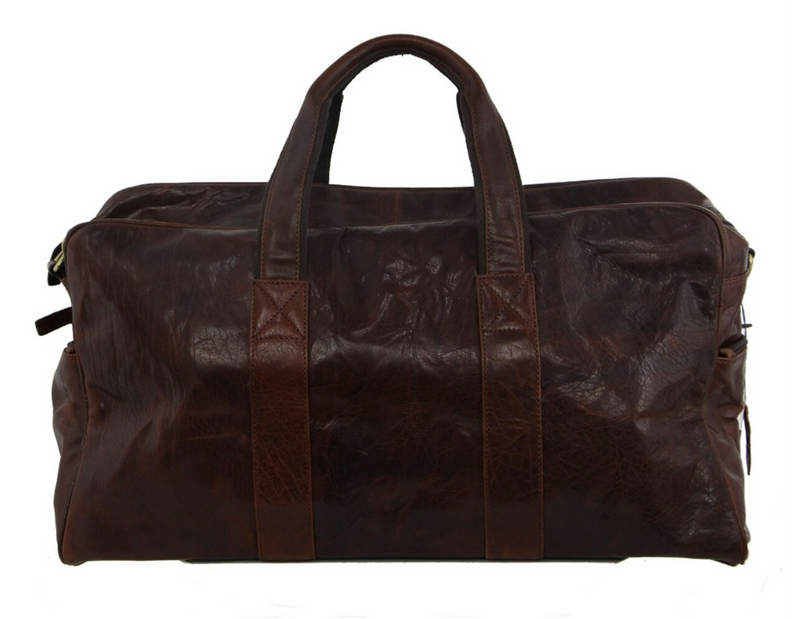 Load image into Gallery viewer, Pierre Cardin Rustic Leather Travel Bag Overnight Business - Chestnut-3
